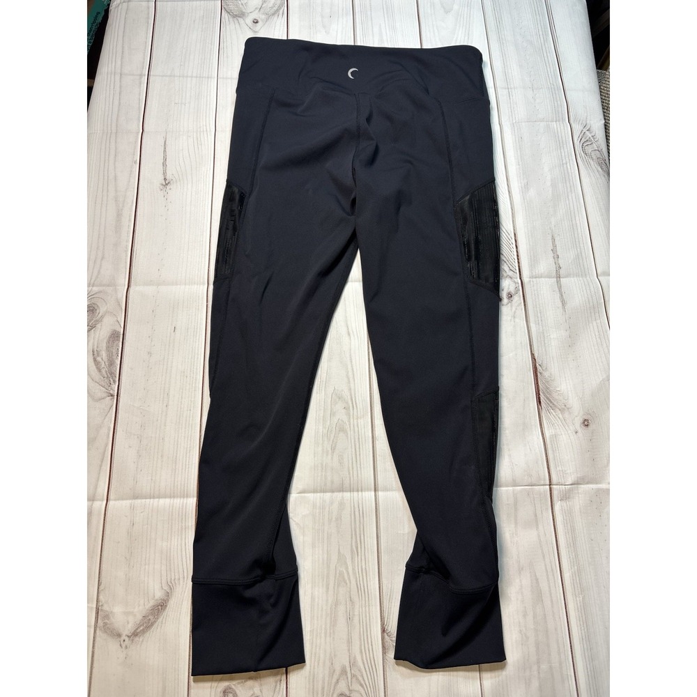 Women’s Black Zyia Active Cuffed Mirage Leggings 8-10 Cropped